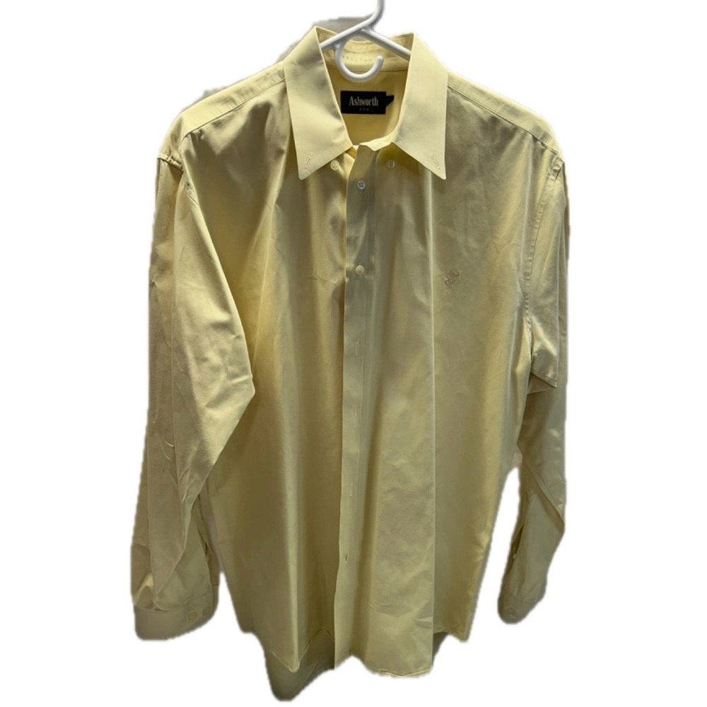 Ashworth Men's Light Yellow Dress Shirt